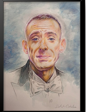 Bespoke Mixed Media Portrait (Colored Pencil and Watercolor)