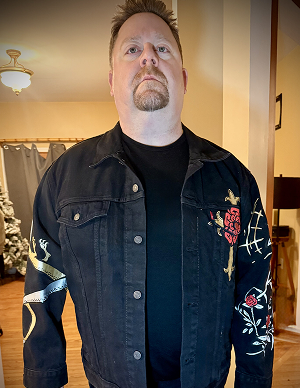 Custom Hand-Painted Rosicrucian Battle Jacket