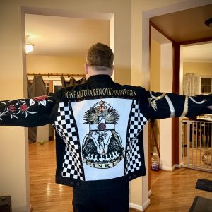 Custom Hand-Painted Rosicrucian Battle Jacket