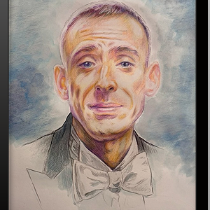 Bespoke Mixed Media Portrait (Colored Pencil and Watercolor)